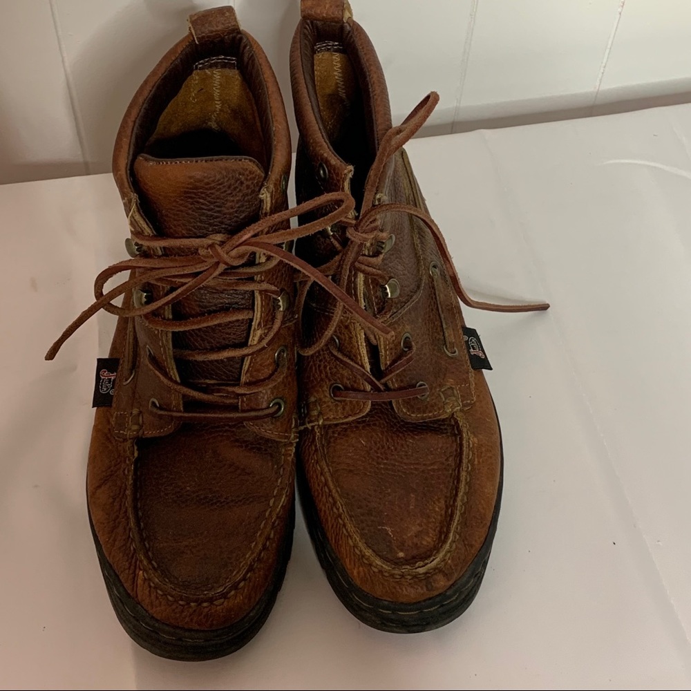 JUSTIN “Chip” Rustic Cowhide Chukka Lace Up Boots - Picture 5 of 8